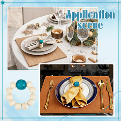 10Pcs Round Wood Beaded Napkin Rings&nbsp;HJEW-PH02431-01