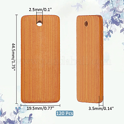 120Pcs Bamboo Pendants&nbsp;WOOD-PH0002-71