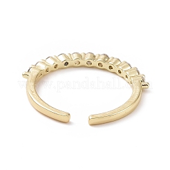 Clear Cubic Zirconia Open Cuff Ring&nbsp;RJEW-I094-09G
