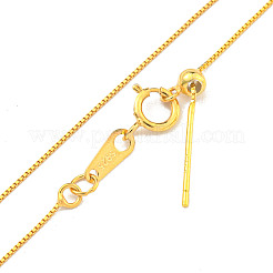 925 Sterling Silver Box Chain Necklaces&nbsp;NJEW-C052-03G