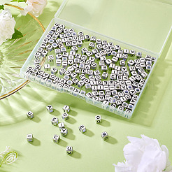 200Pcs 5 Styles Plated Acrylic Beads&nbsp;UNKW-TA0001-01