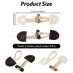 8Pcs 2 Colors Resin PU Leather Toggle Buckles&nbsp;FIND-CY0001-31B