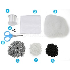 3D Raccoon DIY Animal Beading Embroidery Kit&nbsp;AC-CBA6750-05