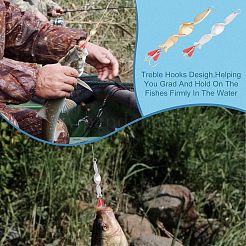 8Pcs 8 Style 201 Stainless Steel Fishing Crankbaits&nbsp;FIND-FH0003-68