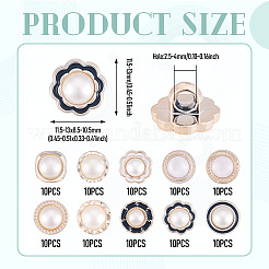 100Pcs 10 Styles 1-Hole Acrylic Shank Buttons&nbsp;BUTT-TA0001-59