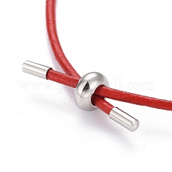 Adjustable PU Leather Cord Slider Bracelets&nbsp;BJEW-F412-05P-A