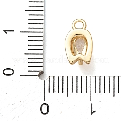 Brass Micro Pave Clear Cubic Zirconia Charms&nbsp;KK-H294-02C-G
