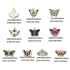 10Pcs 10 Styles Alloy Enamel Pendants&nbsp;ENAM-FP0002-30