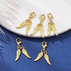 Alloy Wings Pendant Decoration&nbsp;HJEW-JM01309-01