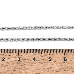 10Pcs 2MM 304 Stainless Steel Rope Chain Necklaces&nbsp;NJEW-G203-08P