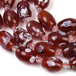 Natural Fire Crackle Agate Beads Strands&nbsp;G-K393-G03-12x16