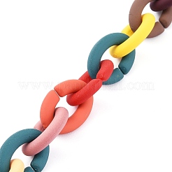 Rubberized Style Acrylic Cable Chain Phone Case Chain&nbsp;HJEW-JM00488