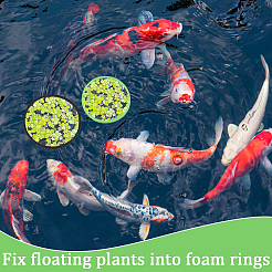 2 Sets 2 Colors EVA Foam Feeding Ring for Fish&nbsp;AJEW-CN0002-53
