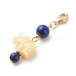 Natural Gemstone Beaded Pendant Decorations&nbsp;HJEW-JM00711-01