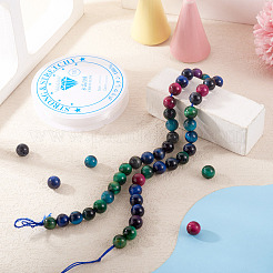 DIY Natural Tiger Eye Beaded Bracelet/Necklaces Making Kit&nbsp;DIY-TA0012-65