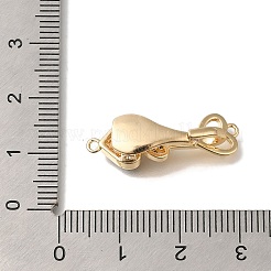 Brass Black Lip Shell Fold Over Clasps&nbsp;KK-K389-138G