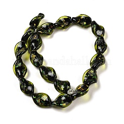 Handmade Dichroic Foil Glass Beads Strands&nbsp;DICH-U001-08B