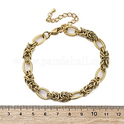 304 Stainless Steel Ovel Link Chain Anklets for Men Women&nbsp;AJEW-Q010-001G