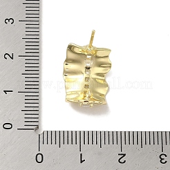 Brass Micro Pave Cubic Zirconia Studs Earring Findings&nbsp;LS-KK-K371-25G