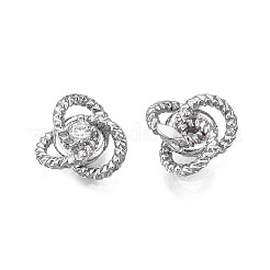 Brass Micro Pave Cubic Zirconia Cabochons&nbsp;KK-N216-360P