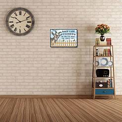 Rectangle with Word Vintage Metal Iron Sign Poster&nbsp;AJEW-WH0157-262
