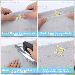 100Pcs Star Computerized Embroidery Cloth Self Adhesive Patches&nbsp;PATC-CY0001-37B