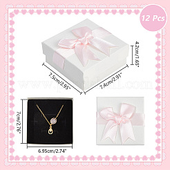 12Pcs Square Cardboard Jewelry Set Box&nbsp;CBOX-NB0001-29A