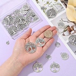 50Pcs 10 Styles Tibetan Style Alloy Pendants&nbsp;FIND-YW0006-93
