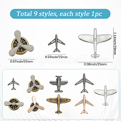 9Pcs 9 Styles Alloy Lapel Pin Backs for Backpack Clothes&nbsp;JEWB-SC0001-88