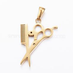 304 Stainless Steel Rhinestone Pendants&nbsp;STAS-P157-02G