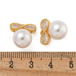 Brass Cubic Zirconia Pendants&nbsp;KK-U036-15G