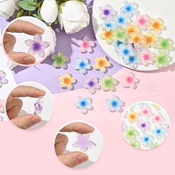 50Pcs 5 Colors Transparent Resin Cabochons&nbsp;RESI-SC0006-24
