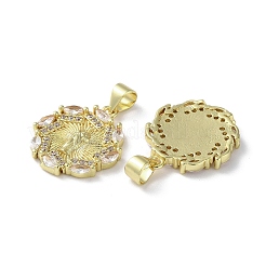 Rack Plating Brass Cubic Zirconia Pendants&nbsp;KK-M272-03G