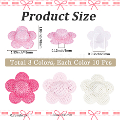 30Pcs 3 Colors Cloth Doll Hat&nbsp;AJEW-SC0031-32