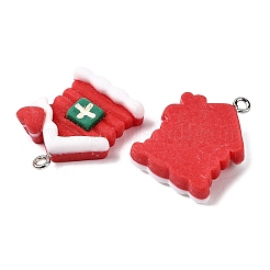 Christmas Theme Opaque Resin Pendants&nbsp;RESI-U011-01