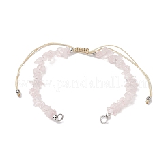 Natural Mixed Stone Chip Nylon Braided Beaded Bracelet Making&nbsp;AJEW-JB01296