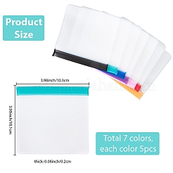 35Pcs 7 Colors EVA Plastic Zip-lock Bags&nbsp;ABAG-SP0001-23