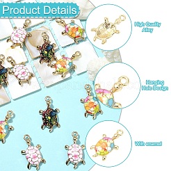 12Pcs 3 Colors Alloy Enamel Pendants&nbsp;ENAM-YW0005-80