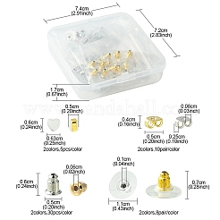 142Pcs 8 Style Brass & Silicone Earring Nuts&nbsp;KK-YW0001-44