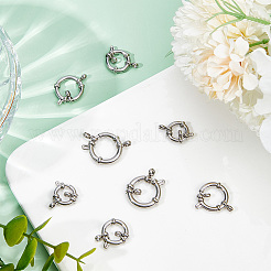 8Pcs 4 Styles 304 Stainless Steel Smooth Surface Spring Ring Clasps&nbsp;STAS-GO0001-23