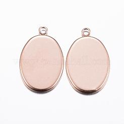 304 Stainless Steel Pendant Cabochon Settings&nbsp;STAS-H378-06