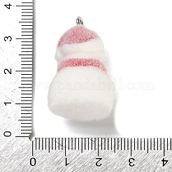 Christmas Flocky Opaque Resin Pendants&nbsp;RESI-C064-01D