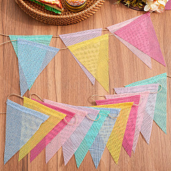Imitated Burlap Bunting Triangle Flag Banner&nbsp;FIND-WH20019-120