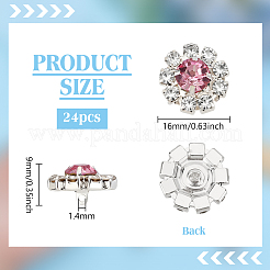 24Pcs 1-Hole Zinc Alloy Buttons&nbsp;FIND-PH0026-98C