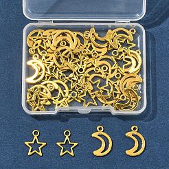 50Pcs 2 Styles Tibetan Style Alloy Charms&nbsp;TIBEP-FS0001-29AG