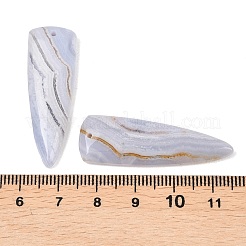 Natural Blue Lace Agate Pendants&nbsp;G-K381-23A