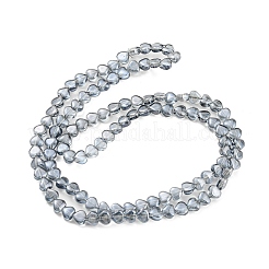 Pearl Luster Plated Electroplate Transparent Glass Beads Strands&nbsp;EGLA-G037-09A-PL01
