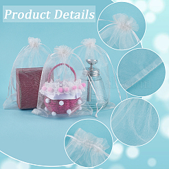 50pcs Large Organza Pouches Portable Shoes Bag Travel Storage Drawstring Bags&nbsp;OP-SP0001-03C-01