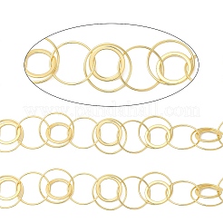 Rack Plating Brass Ring Link Chain&nbsp;CHC-H105-08G
