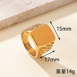 Rectangle 304 Stainless Steel Finger Rings&nbsp;FS-WGF3CA3-02